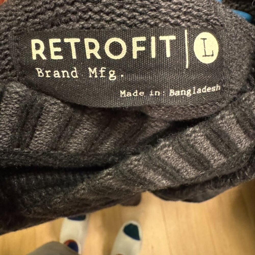 Retrofit Knit Hoodie - Men's Large - Charcoal Camo Knit - Picture 2 of 3